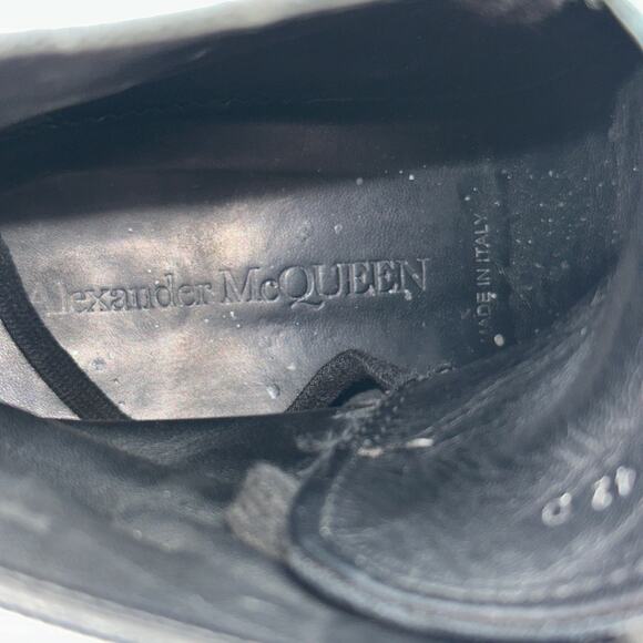 ALEXANDER MCQUEEN Tread Slick Boot Platform Chunky Black White Sz 42 / 9 - Picture 8 of 12